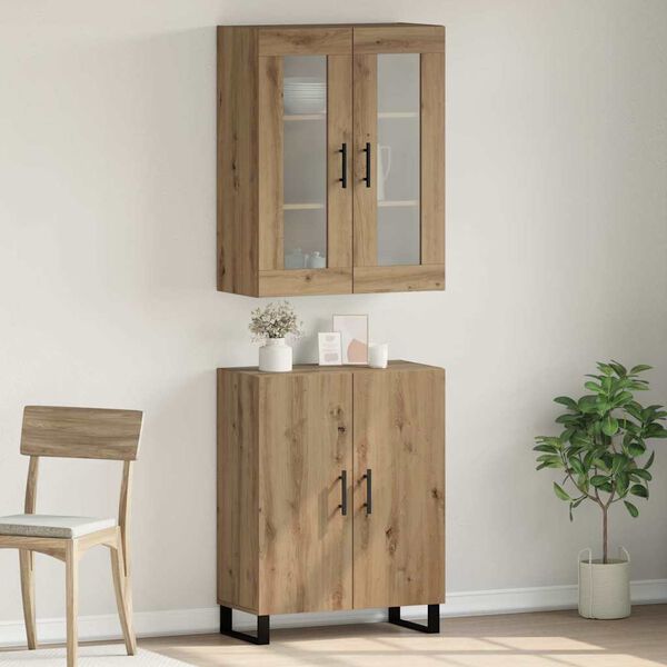 vidaXL Highboard 2 pcs artisan eg Konstrueret tr&aelig;