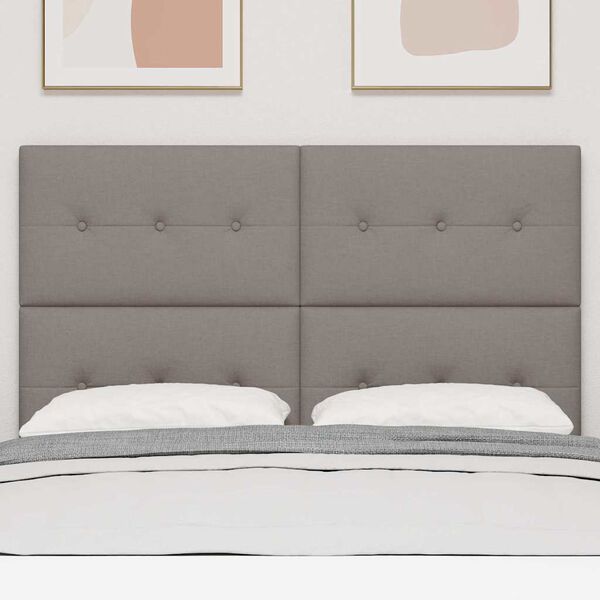 vidaXL Hovedg&aelig;rde med hovedg&aelig;rde Gr&aring;brun 144 cm Faux l&aelig;der