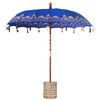 vidaXL Balinesisk parasol med base Bl&aring; 215 x 215 x 260 cm