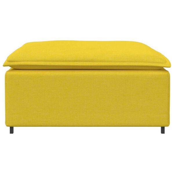 vidaXL modulær sofa fodskammel lysegul 100x100x48 cm