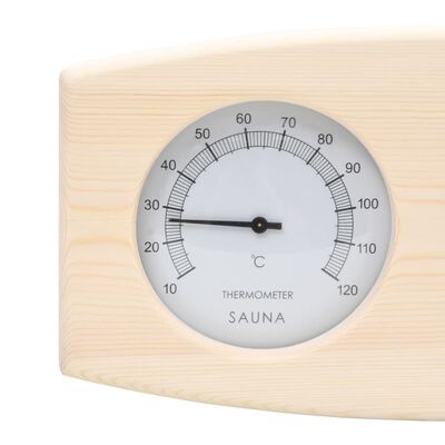 vidaXL 2-i-1 saunasæt med hygrometer og timeglas massivt fyrretræ