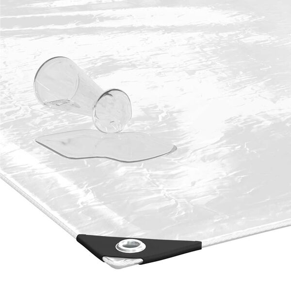 vidaXL klar presenning med &oslash;jer 5x8 m PVC