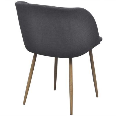 vidaXL spisebordsstole 2 stk. mørkegrå