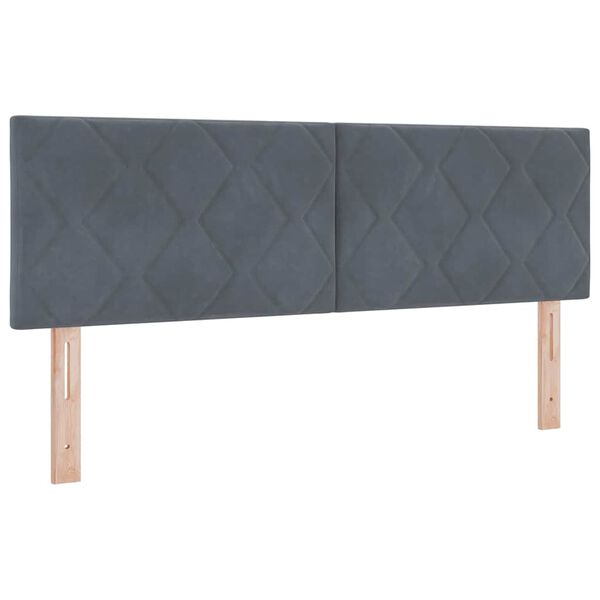 vidaXL Box spring seng med madras M&oslash;rkegr&aring; 140 x 190 cm Fl&oslash;jl