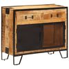 vidaXL sk&aelig;nk 80x31x66 cm massivt ru mangotr&aelig; og metal