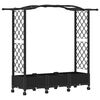 vidaXL H&aelig;vet Bed med Trellis og Tag Sort 169 x 40 x 129 cm PP