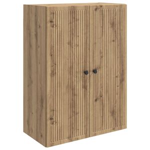 vidaXL V&aelig;gmonteret skab 66 x 34,5 x 90 cm Konstrueret tr&aelig; Artisan-eg