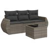 vidaXL sofas&aelig;t til haven 4 dele med hynder polyrattan gr&aring;