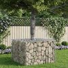 vidaXL Gabion h&oslash;jbed S&oslash;lv 60 x 60 x 40 cm Galvaniseret st&aring;l
