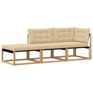 vidaXL Sektionel sofa enheder med pude Hvid 241,5 x 83 x 73 cm