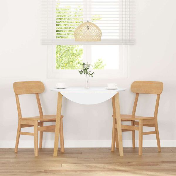 vidaXL spisebordsstole 2 stk. massivt gummitræ