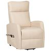 vidaXL løftestol med massagefunktion stof cremefarvet