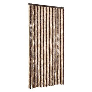 vidaXL flueforh&aelig;ng 100x200 cm chenille beige og lysebrun