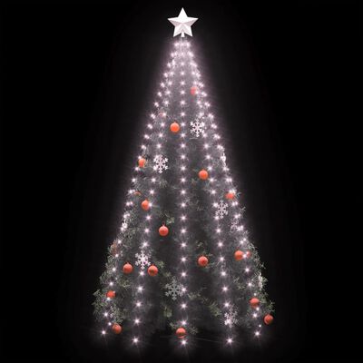 vidaXL lysnet til juletræ 250 lysdioder 250 cm