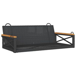 vidaXL gyngeb&aelig;nk 109x62x40 cm polyrattan sort