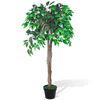 vidaXL Kunstig Plante Ficus Tr&aelig; med Potte 110 cm
