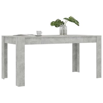 vidaXL spisebord 160 x 80 x 76 cm spånplade betongrå