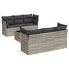 vidaXL sofas&aelig;t til haven 7 dele med hynder polyrattan lysegr&aring;