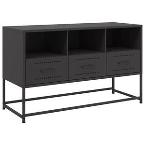 vidaXL tv-bord 100,5x39x60,5 cm st&aring;l sort