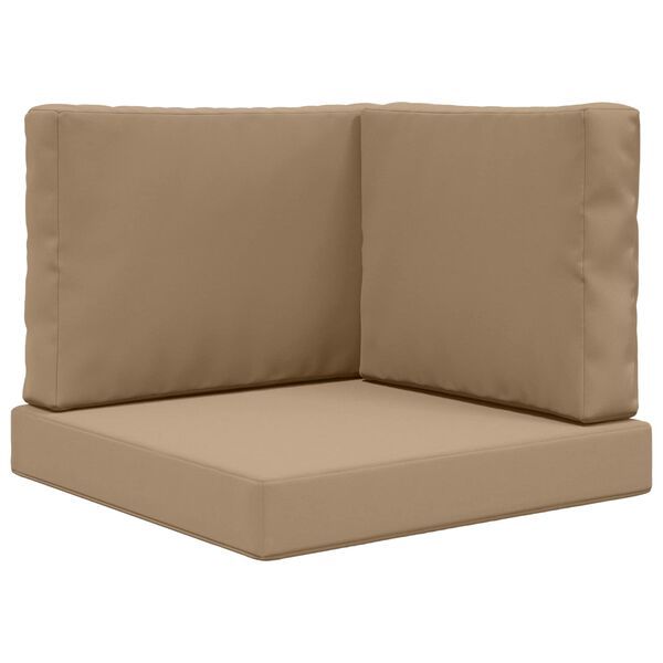 vidaXL Udend&oslash;rs Sofa Pude 3 pcs Gr&aring;brun Polyester