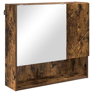 vidaXL Spejlskab R&oslash;get eg 59 x 17 x 55 cm Konstrueret tr&aelig;