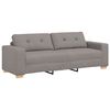 vidaXL Sofa 3 pcs Gråbrun Linned-blandet stof