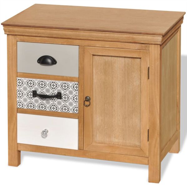 vidaXL sk&aelig;nk 65 x 35 x 60 cm massivt eukalyptustr&aelig;