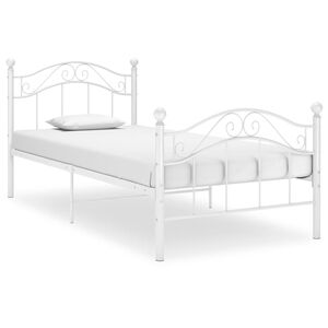 vidaXL sengestel 100x200 cm metal hvid