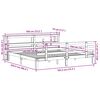 vidaXL sengeramme med sengegavl 180x200 cm massivt fyrretræ