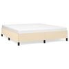 vidaXL sengeramme uden madras 160x200 cm stof cremefarvet