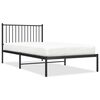 vidaXL sengeramme med sengegavl 100x200 cm metal sort