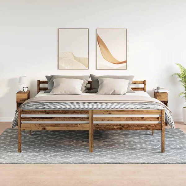 vidaXL sengeborde med skuffe 2 stk. 20x36x60 cm antikt træ