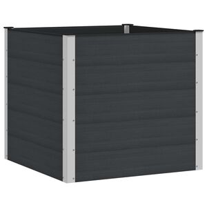 vidaXL H&oslash;jbed Sort 100 x 100 x 91 cm WPC og Aluminium