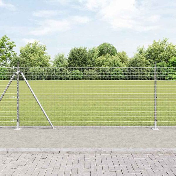 vidaXL Hegnspæl Sølv 25 x 1 m (25 x 25 mm net) Stål