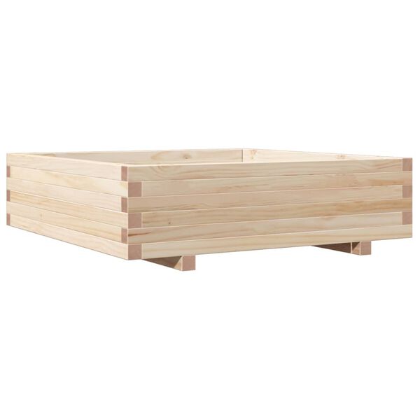 vidaXL plantekasse 90x90x26,5 cm massivt fyrretræ