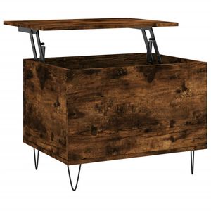 vidaXL sofabord 60x44,5x45 cm konstrueret tr&aelig; r&oslash;get egetr&aelig;sfarve