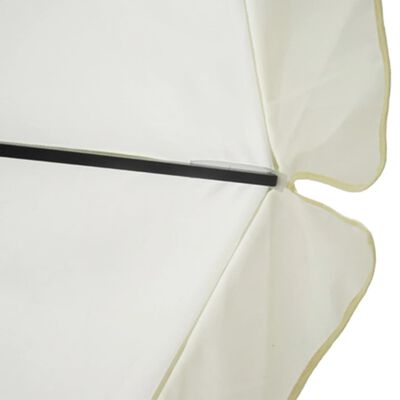 vidaXL parasol 500 cm aluminium hvid