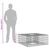 vidaXL Gabion h&oslash;jbed S&oslash;lv 100 x 100 x 40 cm Galvaniseret st&aring;l