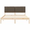 vidaXL Sengestel med Polstret Hovedgavl Gr&aring;brun 160 x 200 cm