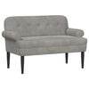 vidaXL L&aelig;nestol med knap tufting Lysegr&aring; 120 x 66 x 78 cm Velour (V)