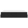 vidaXL Seng med opbevaring og madras Sort 140 x 190 cm Fl&oslash;jl