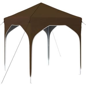 vidaXL Pop-up Festtelt 194 x 194 x 245 cm Gr&aring;brun