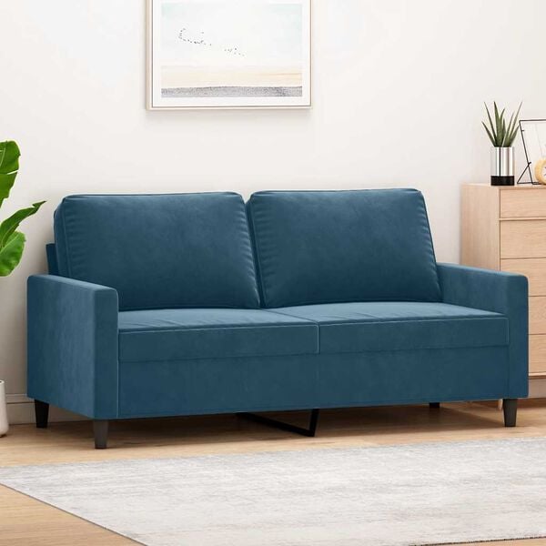 vidaXL 2-personers sofa 140 cm fl&oslash;jl bl&aring;