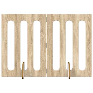 vidaXL Foldbar hundeg&aring;rd 2 pcs Sonoma eg 100,5 x 38 x 70 cm