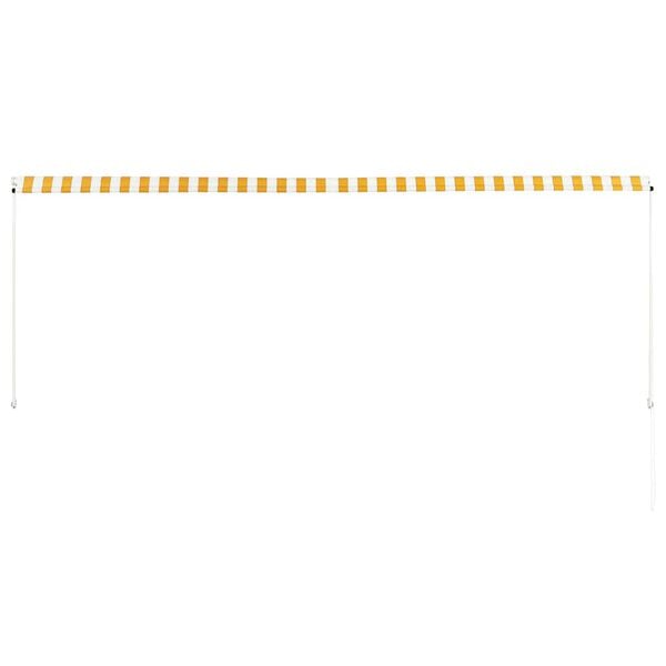 vidaXL foldemarkise 350 x 150 cm gul og hvid