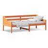 vidaXL daybed uden madras 100x200 cm massivt fyrretr&aelig; gyldenbrun