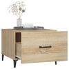 vidaXL sofabord med metalben 2 stk. 50x50x40 cm sonoma-eg