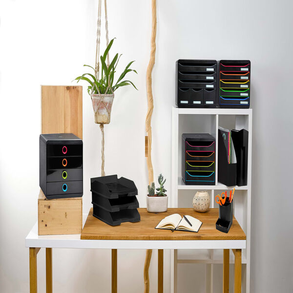 Exacompta Pop-Box skuffekabinet med 4 skuffer sort