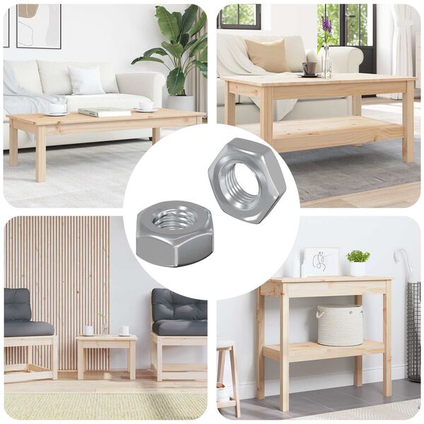 vidaXL Sekskantm&oslash;trikker 2 pcs S&oslash;lv m8 Jern