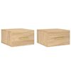 vidaXL v&aelig;gh&aelig;ngte sengeborde 2 stk. 35x35x20 cm sonoma-eg